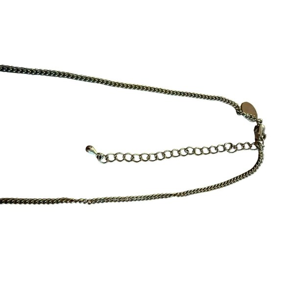 Lia Sophia Silver Tone & Pink Flower Bead Necklace Adjustable Womens Jewelry - Picture 3 of 4